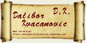 Dalibor Kvačanović vizit kartica